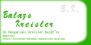 balazs kreisler business card